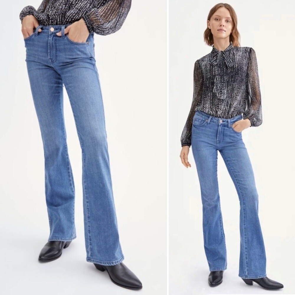 7 for All Mankind Kimmie Bootcut Jeans Flare & Wide Leg Blue Jeans size 28
